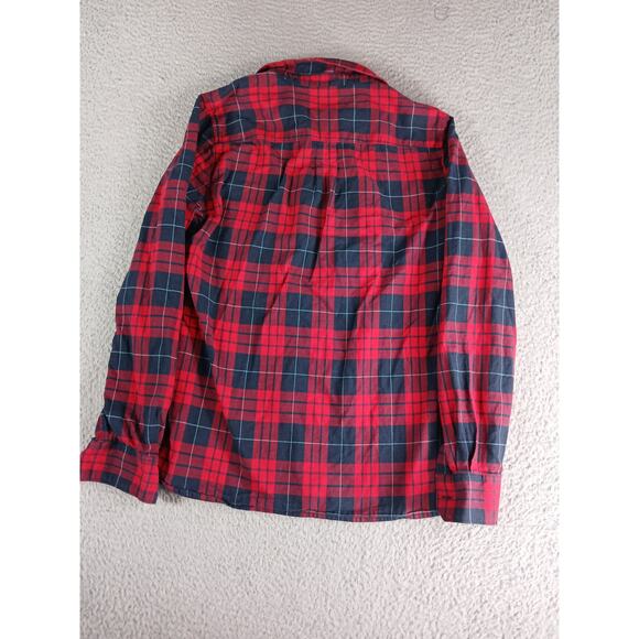 Banana Republic Shirt Mens Small Red Flannel Button Down Plaid Long Sleeve - Picture 5 of 7